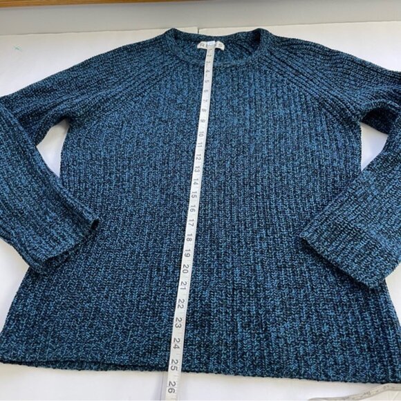 Reiss Multicolored‎ Blue Chunky Knit Cotton Boxy Sweater - Picture 13 of 13